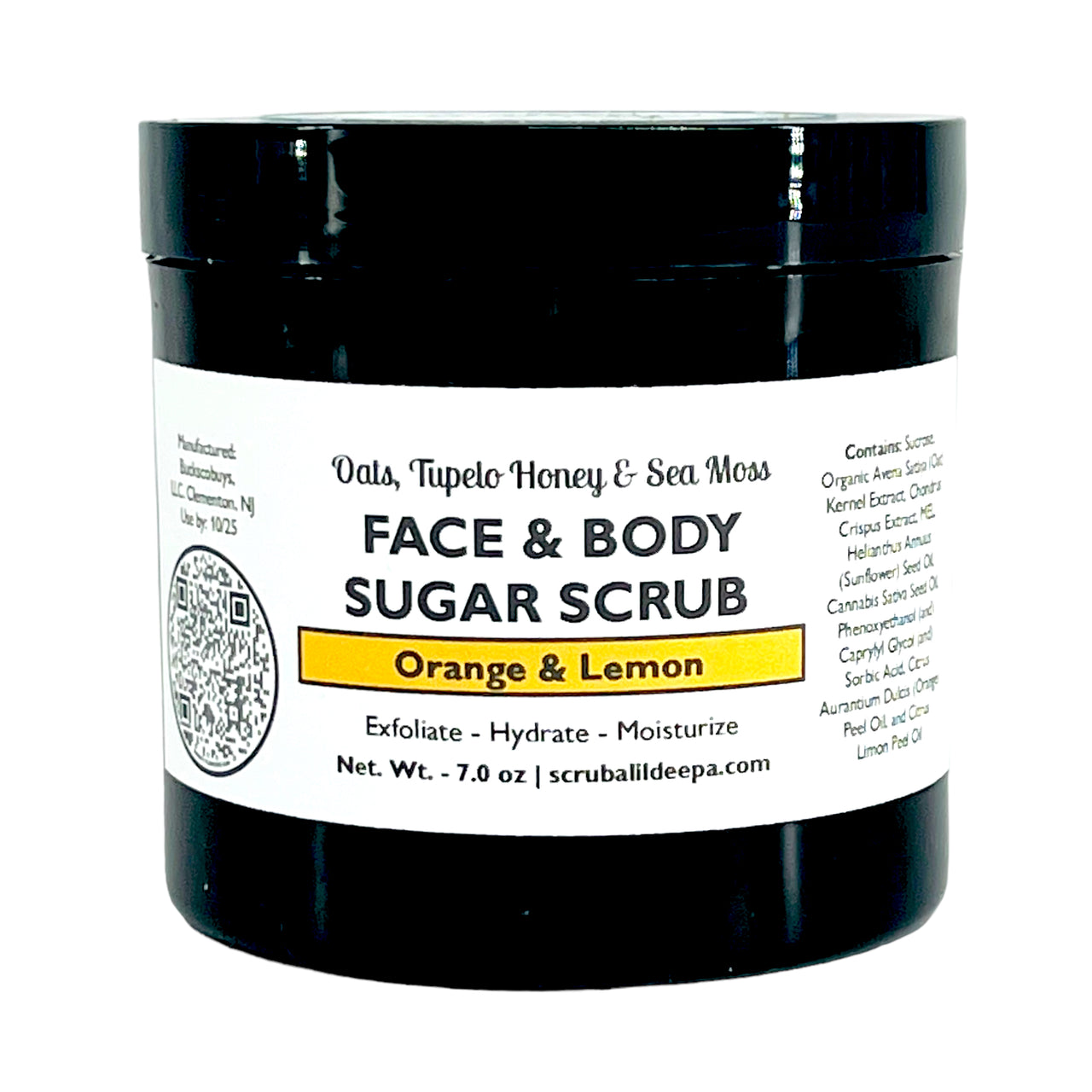 Honey Oatmeal Gentle Facial and Body Scrub - Orange & Lemon