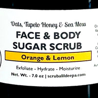 Thumbnail for Honey Oatmeal Gentle Facial and Body Scrub - Orange & Lemon