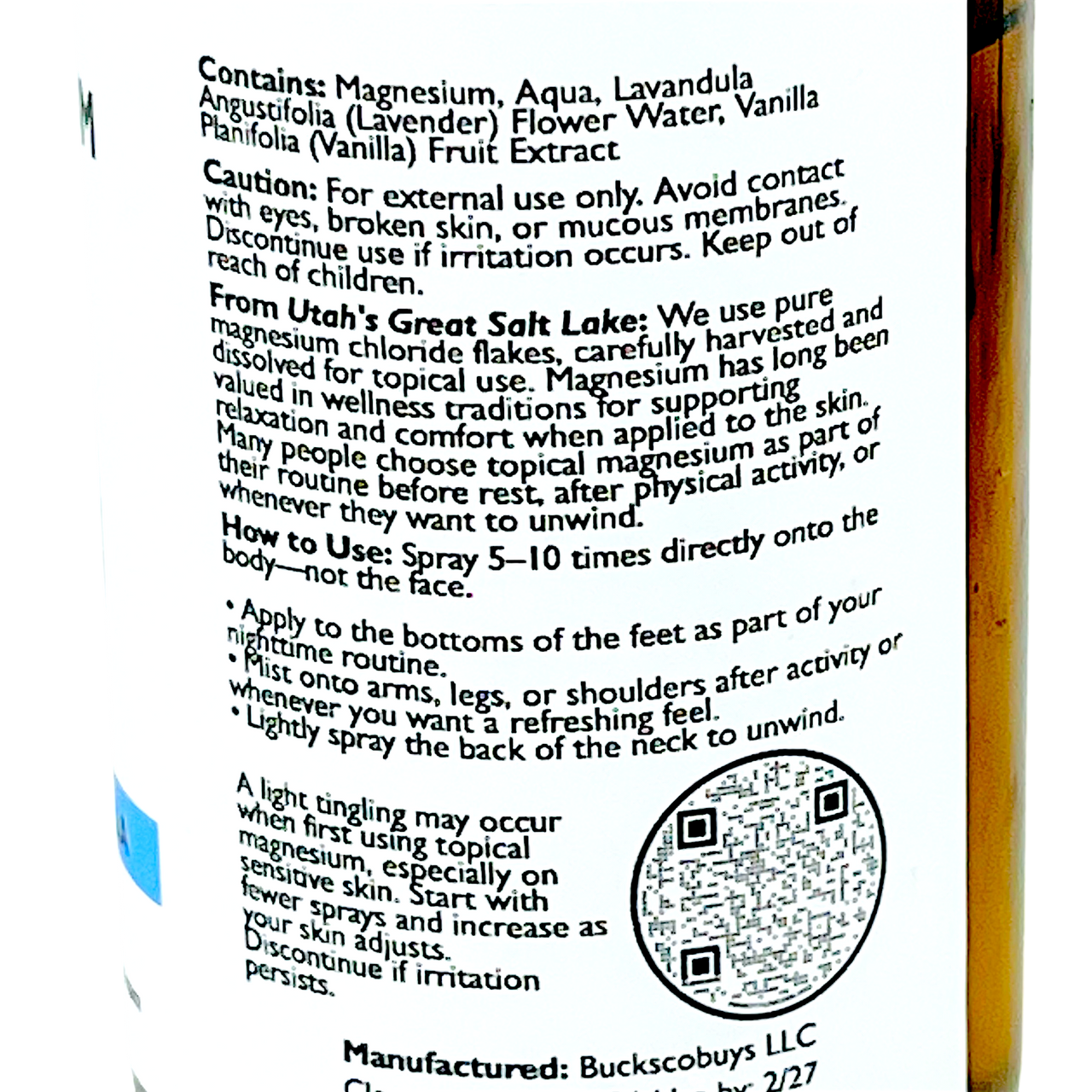 Magnesium Spray - Lavender Vanilla