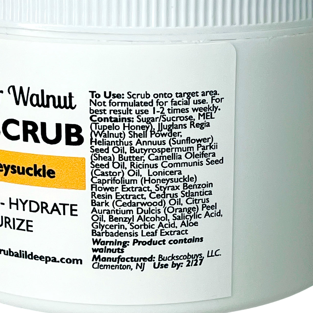 Honey Butter Walnut Body Scrub – Citrus Honeysuckle