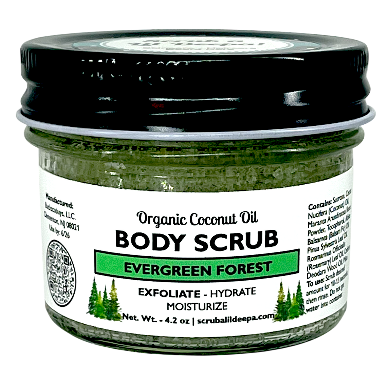 Organic Sugar Scrub - Evergreen Forest