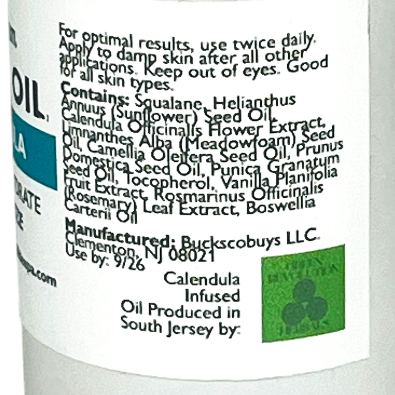 Calendula + Frankincense Facial Oil