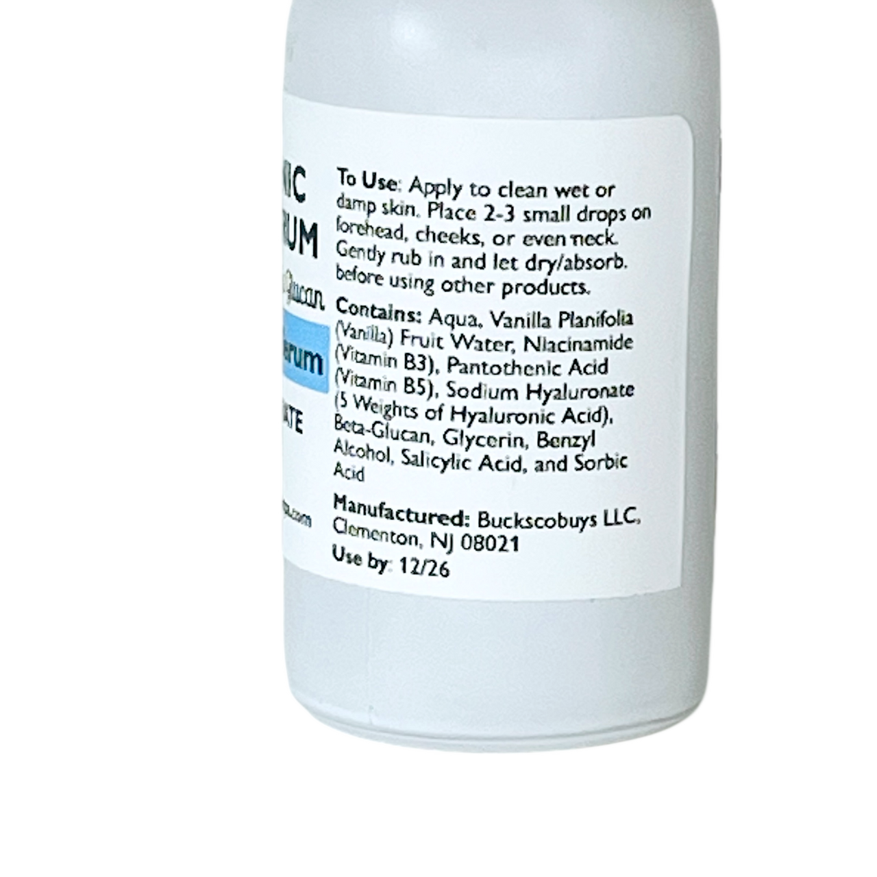 Hyaluronic Acid Vanilla Hydrating Serum