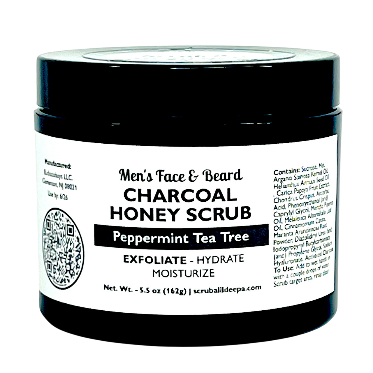 Men’s Face and Beard Charcoal Honey Scrub