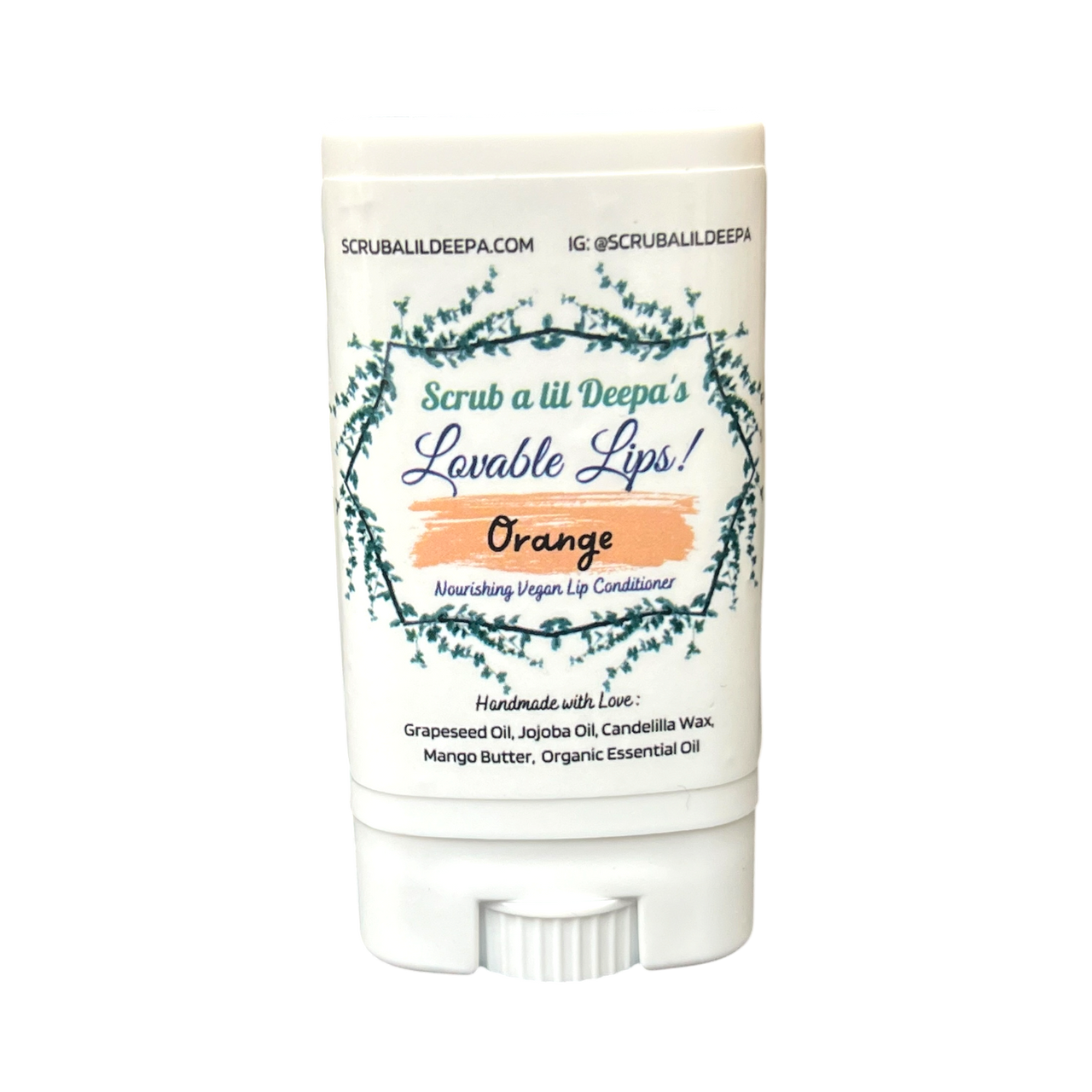 Jumbo Vegan Lip Balm - Orange