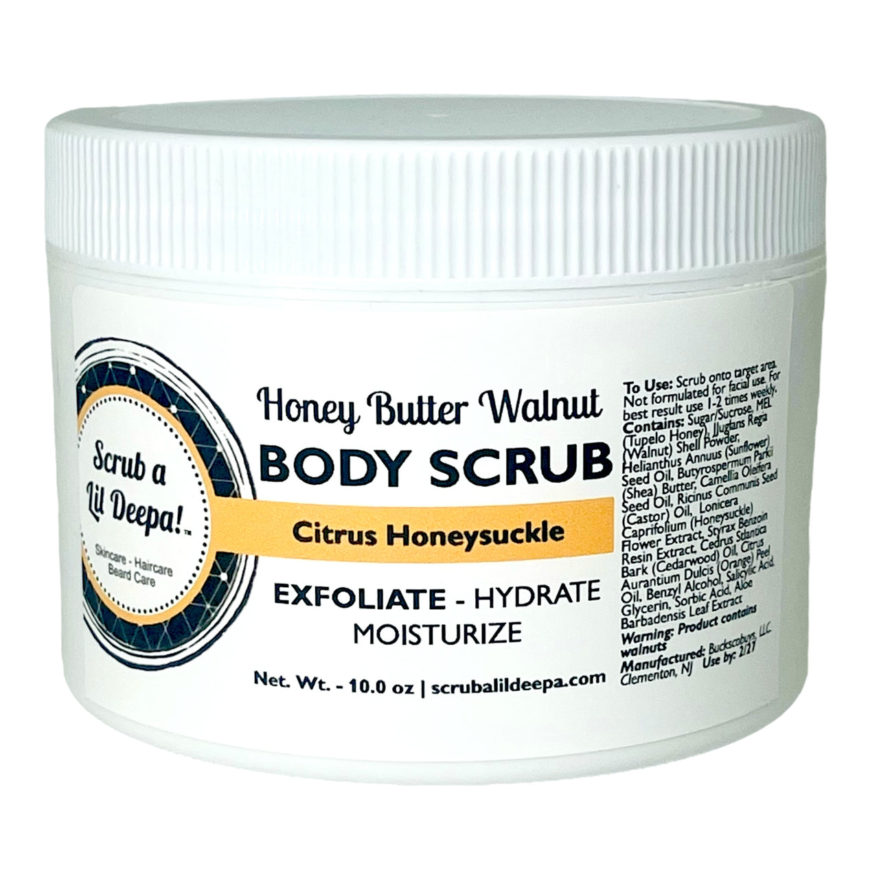 Honey Butter Walnut Body Scrub – Citrus Honeysuckle