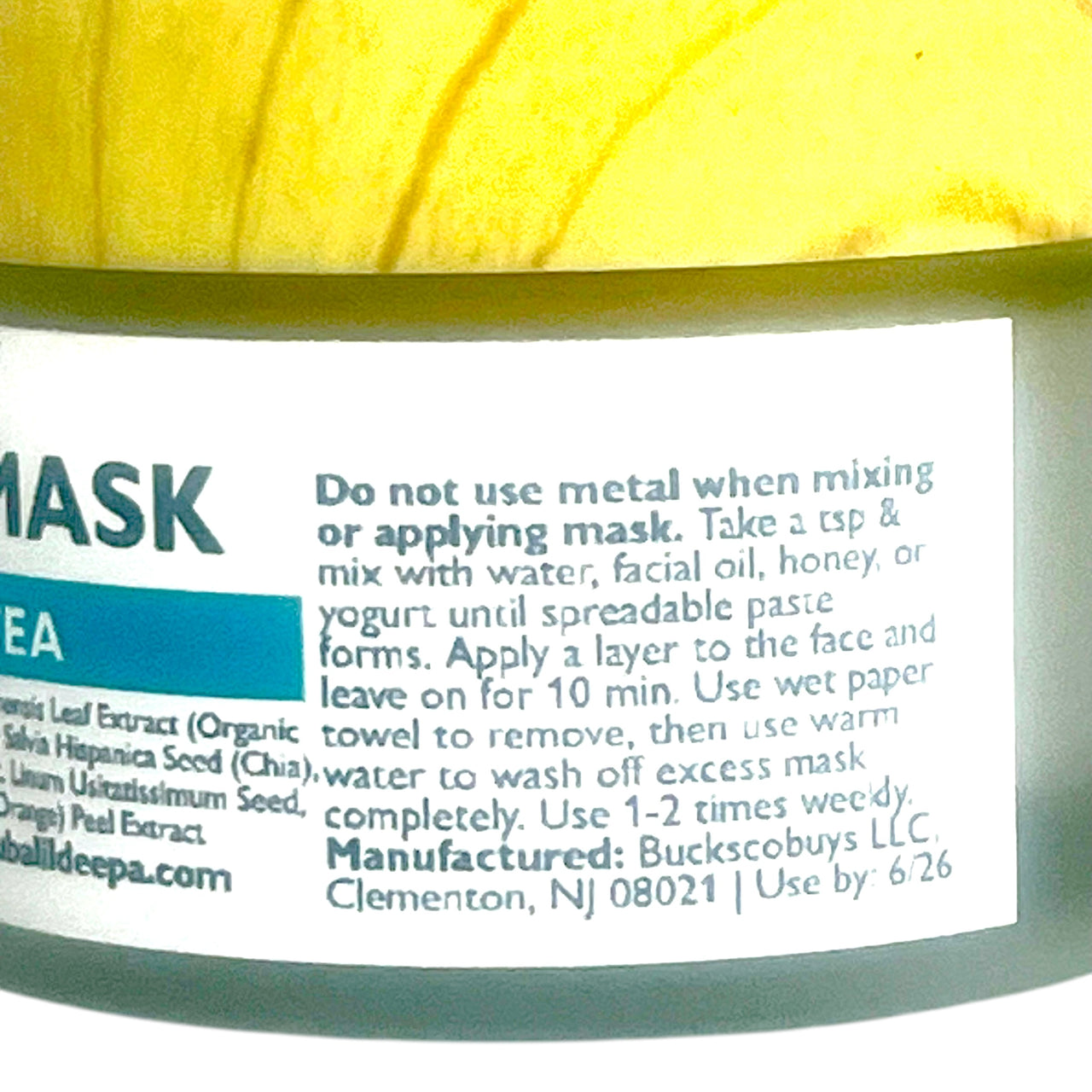 Facial Mask - Matcha Green Tea and Papaya