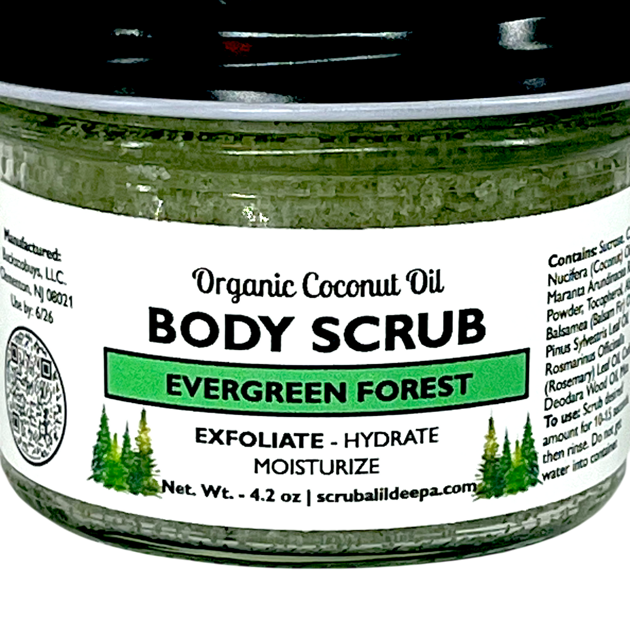 Organic Sugar Scrub - Evergreen Forest