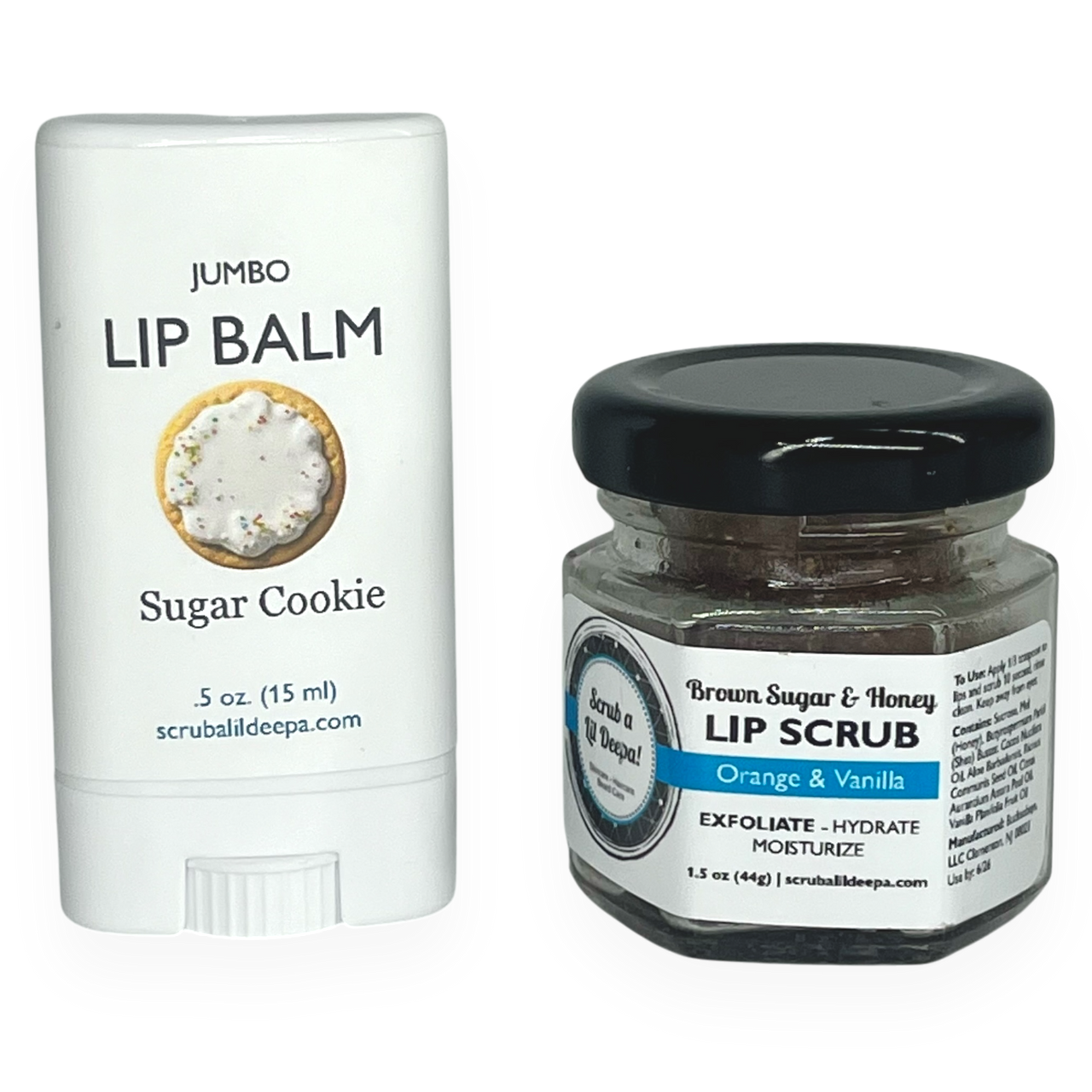 Lip Combo + - Lip Scrub & Jumbo Lip Balm