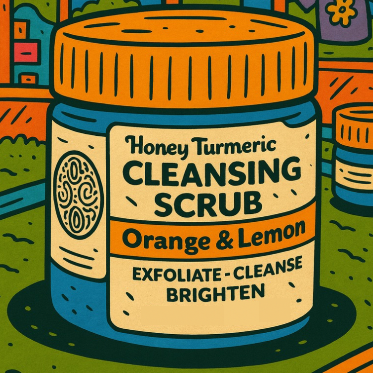 Honey Turmeric Soapy Scrub - Orange & Lemon (7.5 oz)