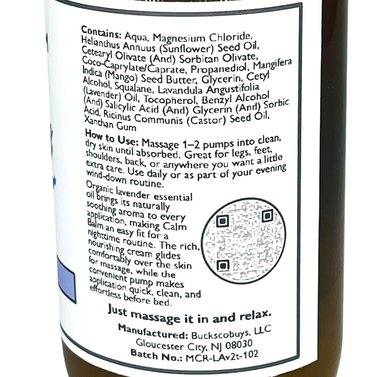 Magnesium Cream Pump - Lavender