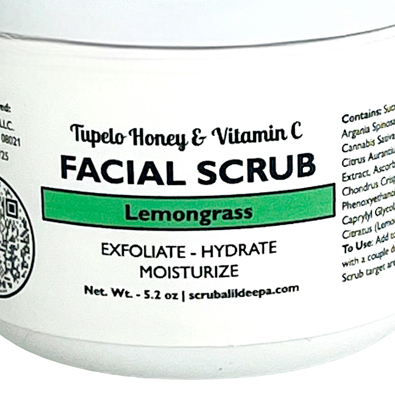 Honey Facial Scrub with Vitamin C - Lemongrass