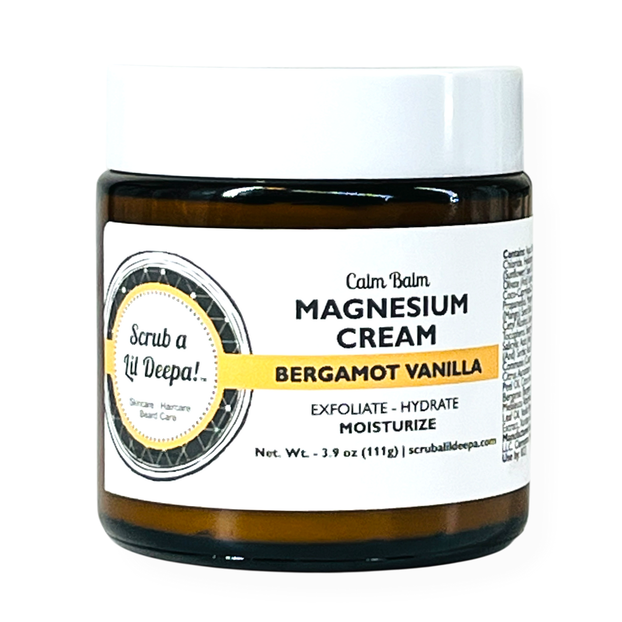 Magnesium Cream - Bergamot Vanilla – Scrub a lil Deepa