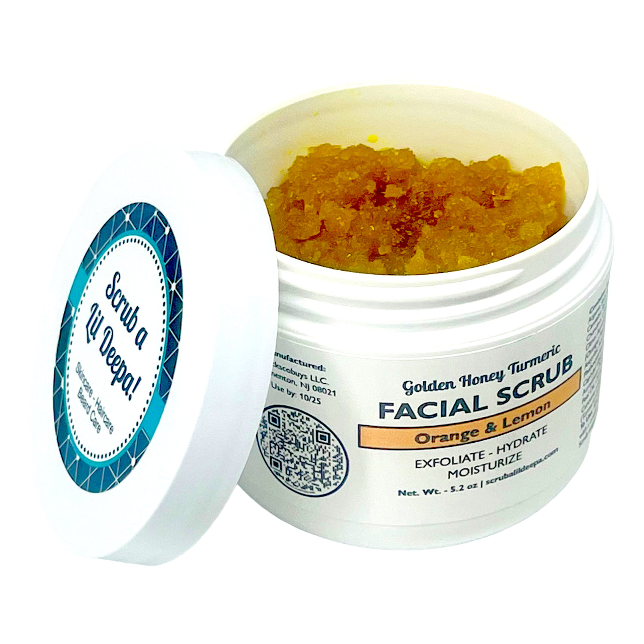 Honey Turmeric Facial Scrub - Orange & Lemon