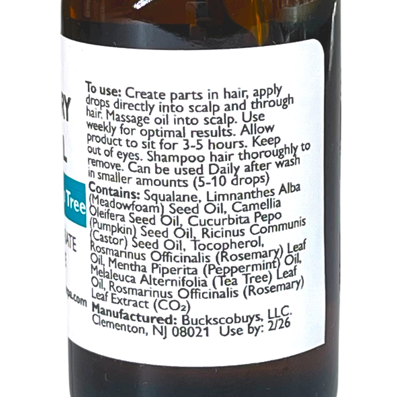 Rosemary Tea Tree Hair Oil 1 oz.