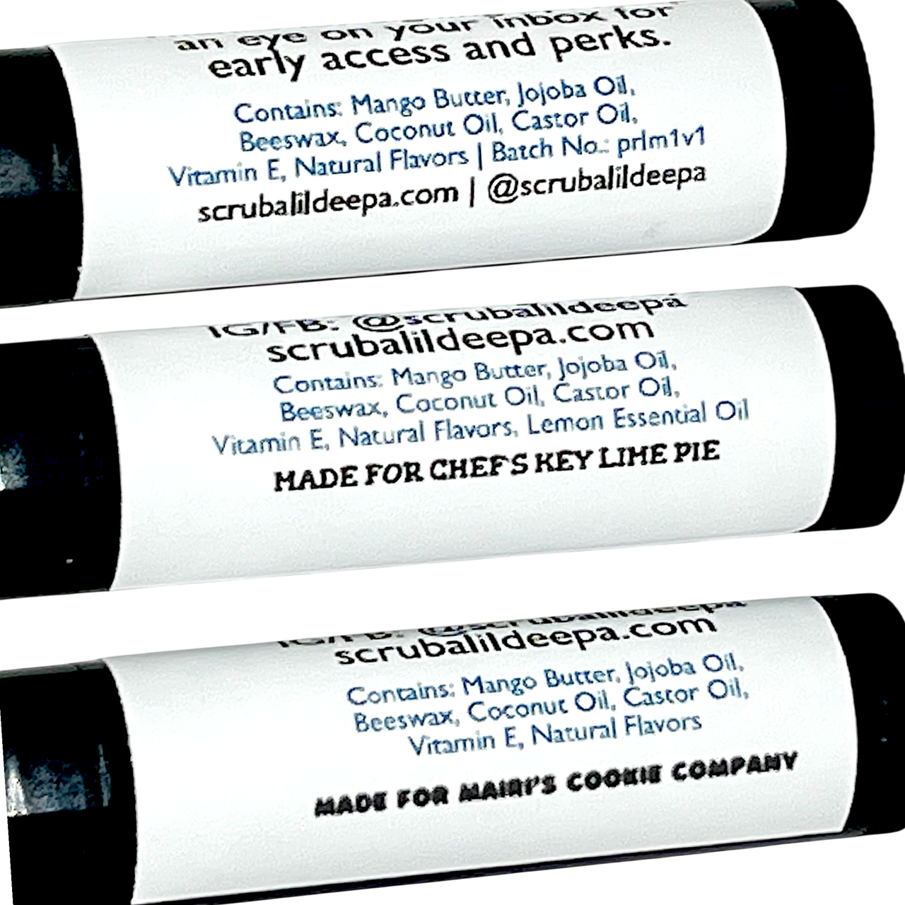 3 Pack Lip Balms