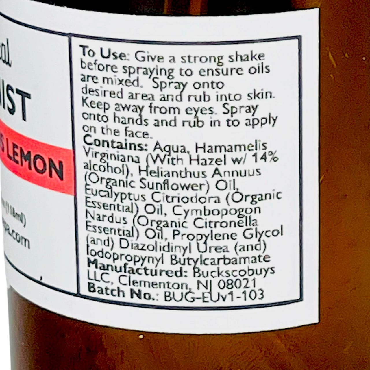 Botanical Bug Mist - Eucalyptus Lemon