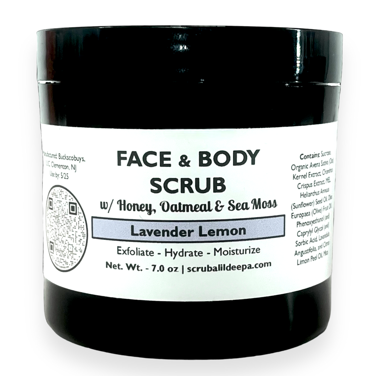 Honey Oatmeal Gentle Facial and Body Scrub - Lavender Lemon