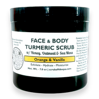 Thumbnail for Honey Oatmeal Gentle Facial and Body Scrub with Turmeric - Orange & Vanilla