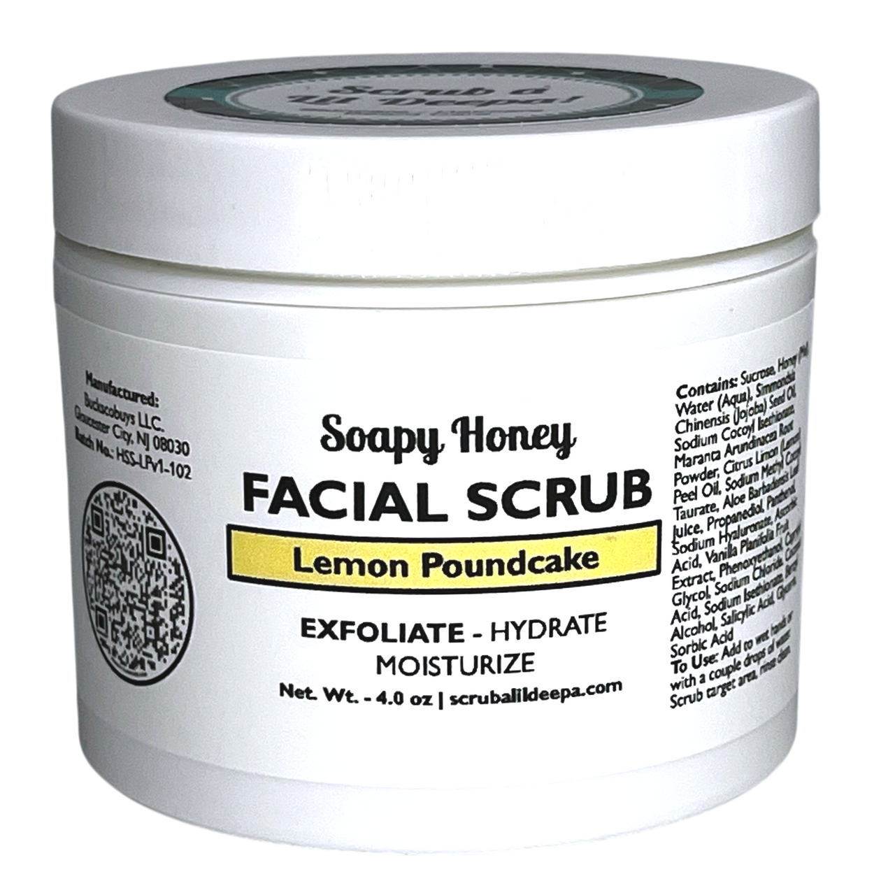 Honey Soapy Scrub - Lemon Pound Cake