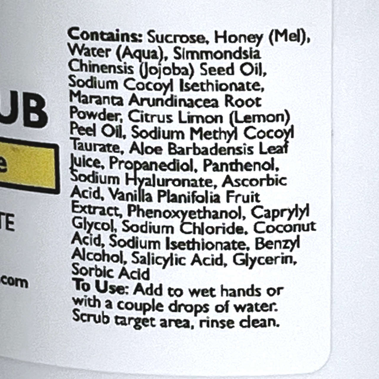 Honey Soapy Scrub - Lemon Pound Cake
