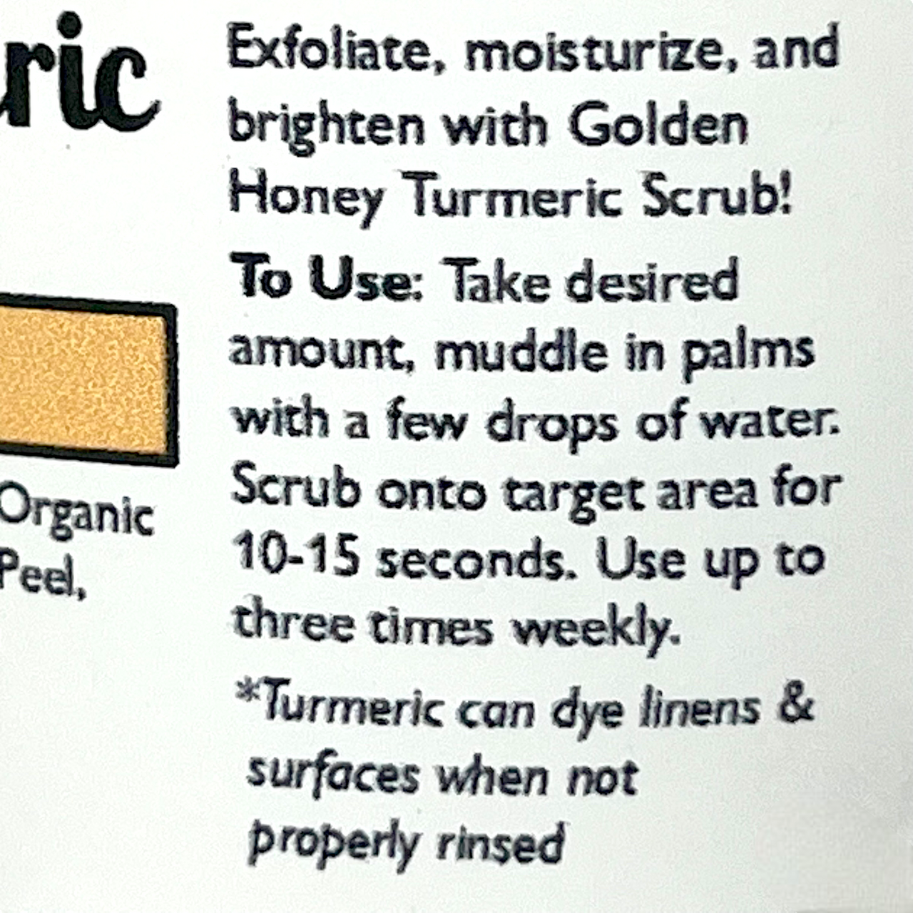 Honey Turmeric Facial Scrub - Orange & Lemon